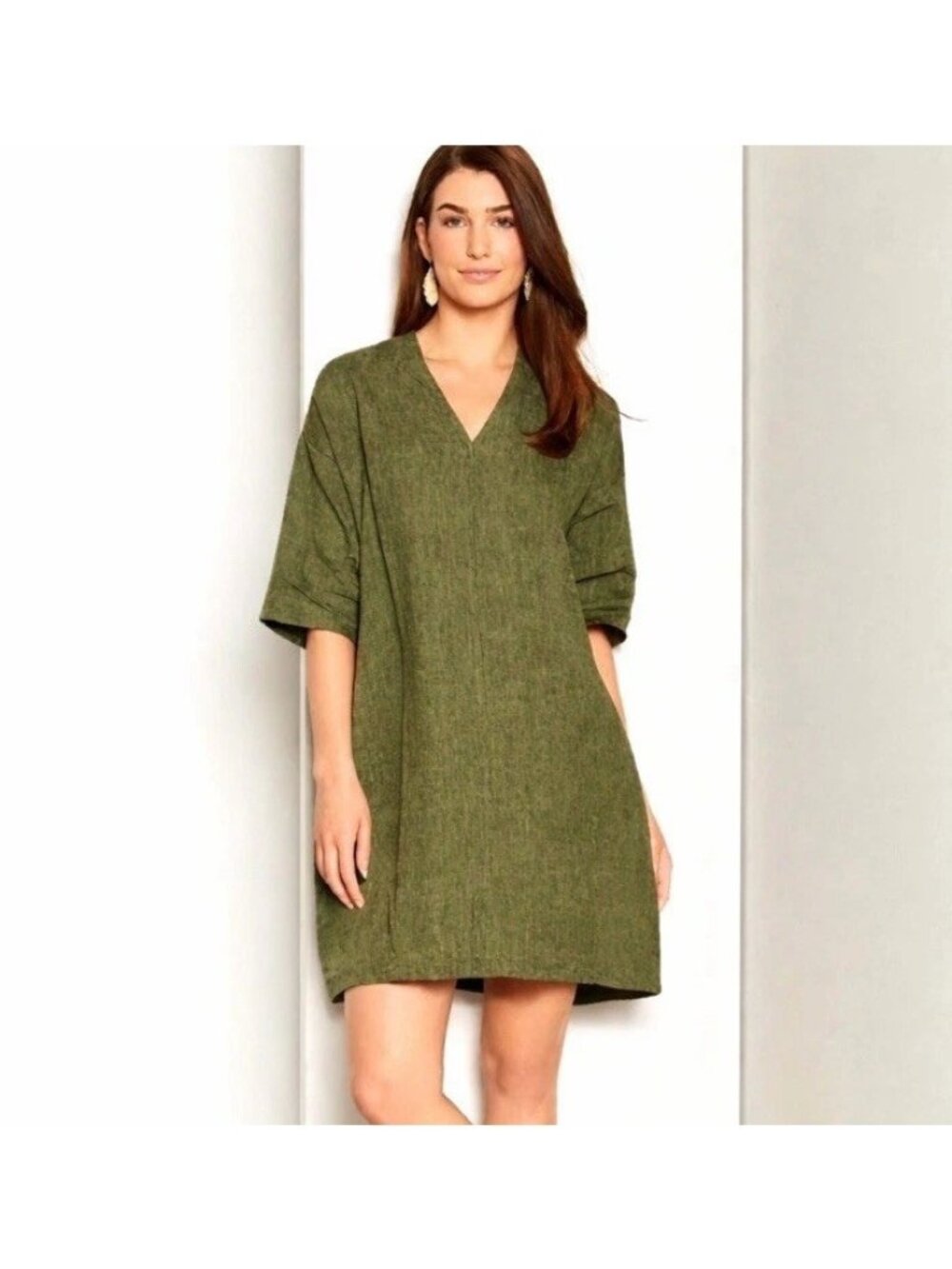 bryn walker bingley Lagen Linen dress Boho Oversized XL